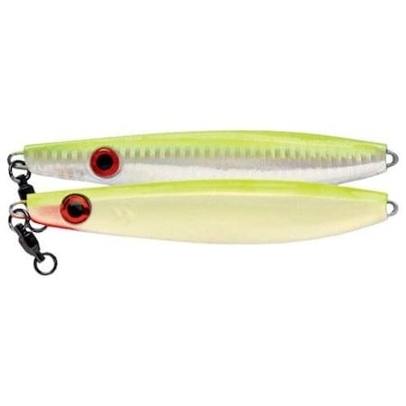 Williamson Vortex Speed Jig, 6 14, 7 Oz, 100 Assist Hook Chartreuse Glow VSJ200CHGL
